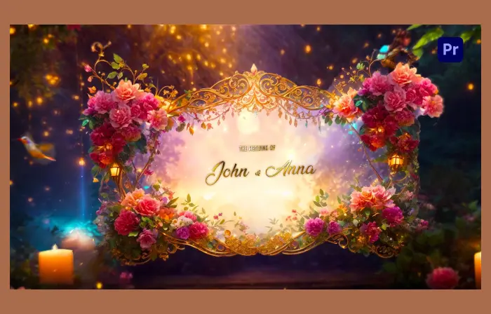 Captivating 3D Flower Wedding Invitation Slideshow